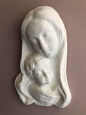 Maria en Jezus van gips / ophang beschikbaar voor biedingen