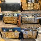 Nieuw Dressoir Mango Hout & Metaal - Direct Leverbaar!, Huis en Inrichting, Kasten | Dressoirs, 150 tot 200 cm, Teakhout, Nieuw
