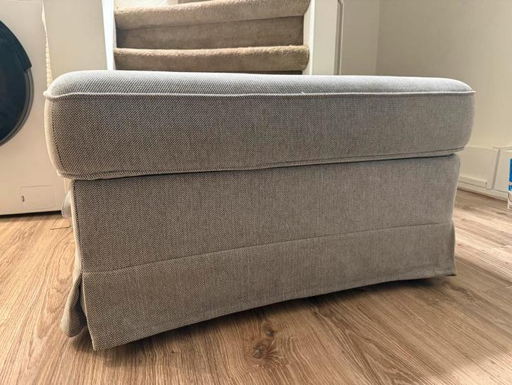 Ektorp Hocker Tallmyra Wit Zwart Hocker HOES ONLY, Huis en Inrichting, Banken | Voetenbanken en Poefen, Gebruikt, 75 tot 100 cm