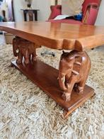 Vintage Shanti/Olifanten tafel uit 1940, Gebruikt, Teakhout, Minder dan 50 cm, Rechthoekig
