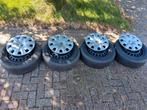 4 stalen velgen met band en dop., Auto diversen, Wieldoppen, Ophalen, Gebruikt