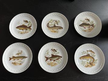 Porseleinen boorden set met vissen (Limoges) beschikbaar voor biedingen