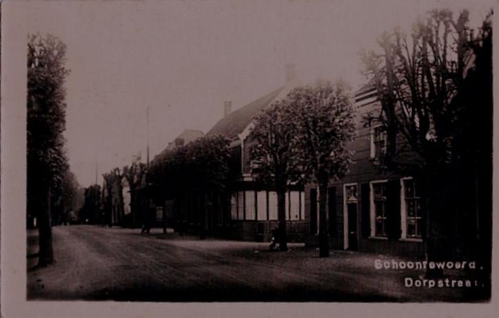 Schoonrewoerd, het oude dorp 1900 v.d. List, Verzamelen, Ansichtkaarten | Nederland, Ongelopen, Zuid-Holland, Voor 1920, Ophalen of Verzenden