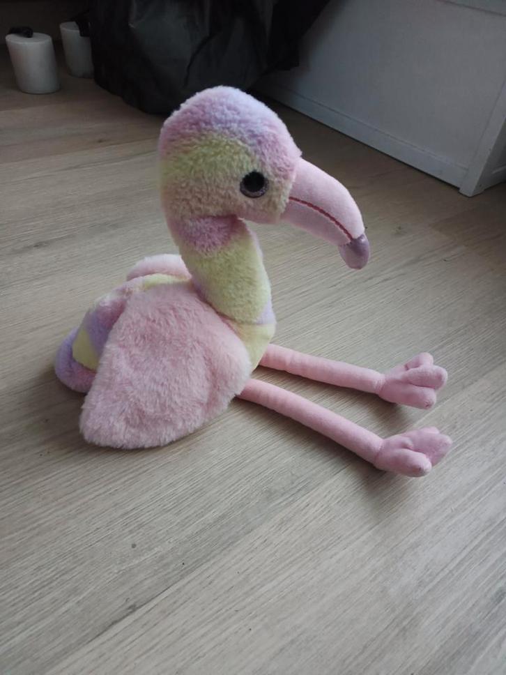 Schattige Flamingo Knuffel, Kinderen en Baby's, Speelgoed | Knuffels en Pluche, Zo goed als nieuw, Overige typen, Ophalen of Verzenden
