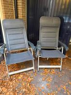 2 Crespo Luxe Campingstoelen / Ligstoelen, Ophalen of Verzenden, Gebruikt, Aluminium, Inklapbaar
