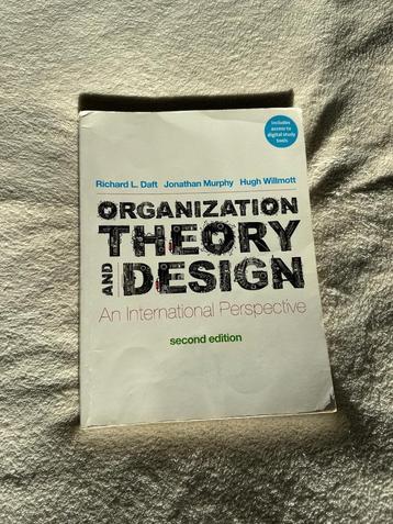 Organization Theory and Design beschikbaar voor biedingen