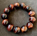 Rode Tijgeroog Armband 17mm+, Ophalen, Bruin, Nieuw, Elastiek