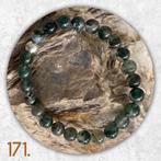 🦋MJB Armband nr: 171 Mosagaat halfedelsteen 18, Overige materialen, Nieuw, Ophalen of Verzenden, Met edelsteen