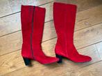 Suede laatzen rood maat 40, Kleding | Dames, Schoenen, Ophalen of Verzenden, Zo goed als nieuw, Rood, Hoge laarzen