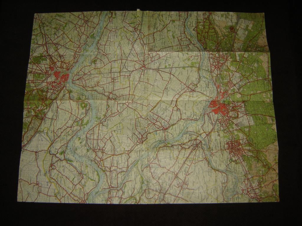 Stafkaart Arnhem Nijmegen W 1933 oorlog wo2 Leger militair, Verzenden, Landmacht, Nederland, Overige typen