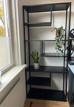 Zwarte vakkenkast Woood, Huis en Inrichting, Kasten | Boekenkasten, Ophalen, Met plank(en), 50 tot 100 cm, Zo goed als nieuw