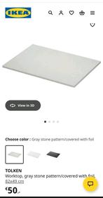 IKEA TOLKEN kitchen worktop grey stone / Werkblad, Huis en Inrichting, Keuken | Keukenelementen, Wit, Ophalen of Verzenden, Zo goed als nieuw