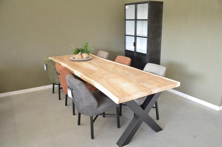 Suar Boomstamtafel 3 meter - 300 cm, Huis en Inrichting, Tafels | Eettafels, Nieuw, 100 tot 150 cm, 200 cm of meer, Vijf personen of meer