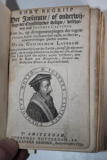 Kort Begriip der Institutie + Leven en sterven Calvinus 1739 beschikbaar voor biedingen
