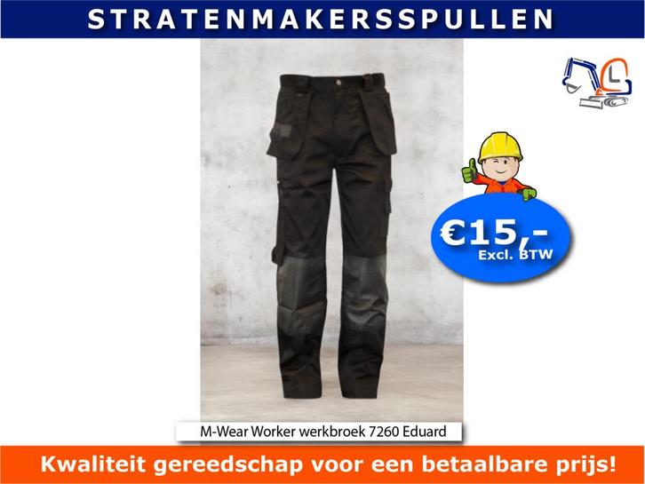 M-Wear Worker werkbroek 7260 Eduard OP=OP, Tuin en Terras, Hand-tuingereedschap, Nieuw, Ophalen of Verzenden