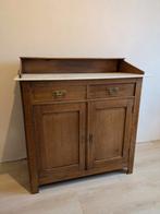 Antiek wastafelkastje / commode met marmeren blad, Antiek en Kunst, Antiek | Meubels | Kasten, Ophalen