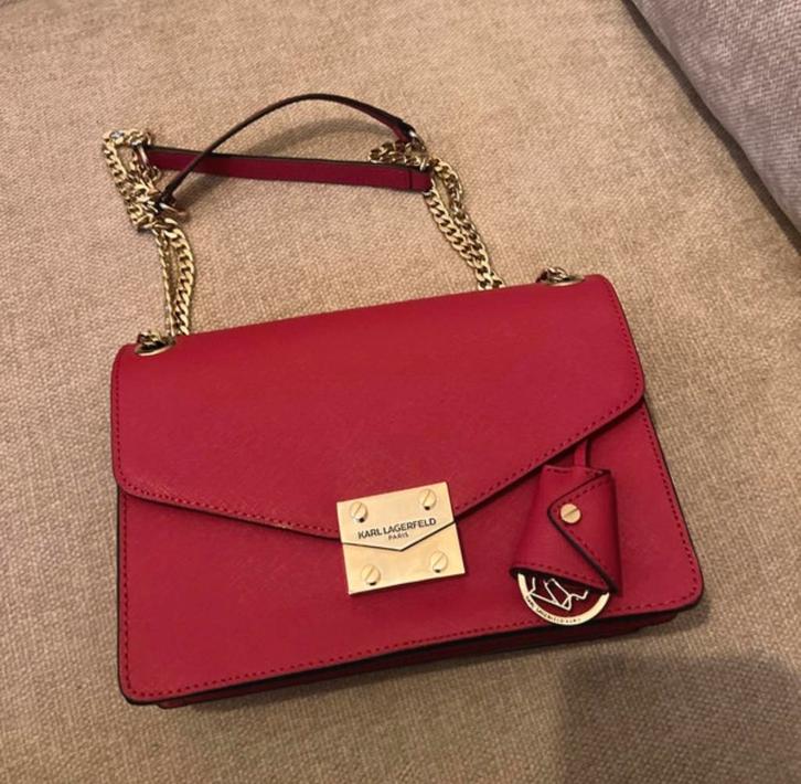 Roze Karl Lagerfeld tas - goede staat!, Sieraden, Tassen en Uiterlijk, Tassen | Damestassen, Zo goed als nieuw, Handtas, Roze