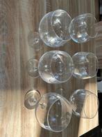 6 Bolvormige Wijnglazen - Groot!, Huis en Inrichting, Keuken | Servies, Ophalen, Glas of Glazen, Effen, Glas