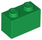 Lego Bouwstenen/bricks 1x2 groen 9 stuks, Ophalen of Verzenden, Gebruikt, Losse stenen, Lego