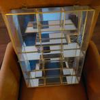 Luxe Glazen Vitrinekast / glas - messing, Huis en Inrichting, Kasten | Vitrinekasten, Met plank(en), Minder dan 50 cm, 100 tot 150 cm