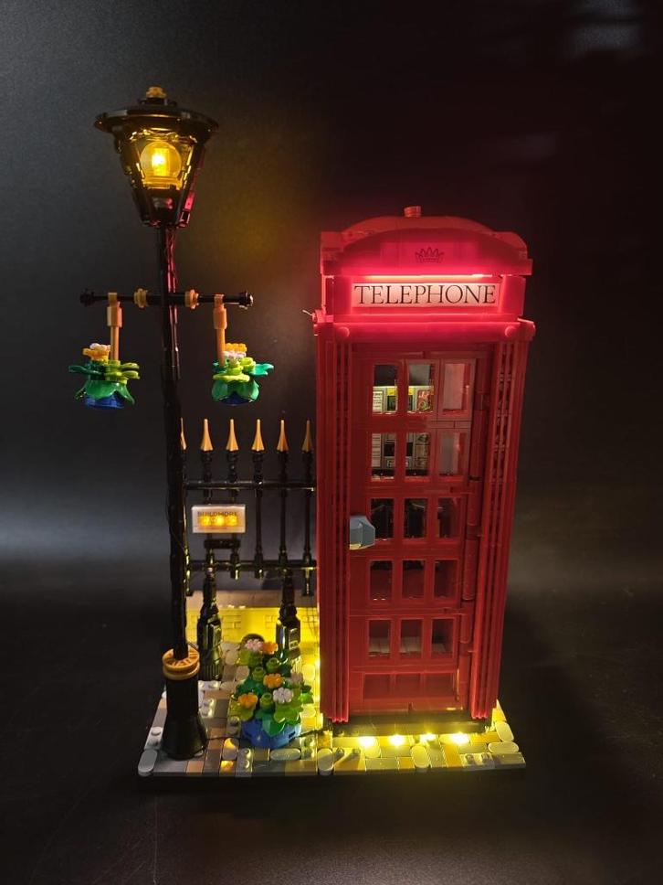 Verlichtingsset LED 21347 Londense telefooncel verlichting, Kinderen en Baby's, Speelgoed | Bouwstenen, Nieuw, Overige merken