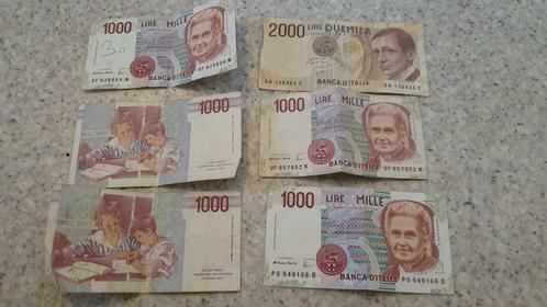 Italië / Italiaanse bankbiljetten: 4x 1000 lira, Postzegels en Munten, Bankbiljetten | Europa | Niet-Eurobiljetten, Setje, Italië