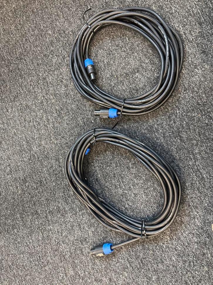 Neutrik Speakon speakerkabels – 2x SkyTronic 2,5 mm² (10m), Audio, Tv en Foto, Audiokabels en Televisiekabels, Zo goed als nieuw
