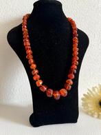 R091/ vintage AMBER ketting Onwillekeurige Parel Vorm, Gebruikt, Verzenden, X, X