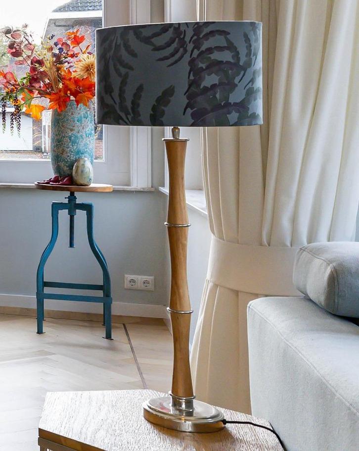 Riviera Maison lampevoet 2x Lovely Bamboo 67 cm excl. kap, Huis en Inrichting, Lampen | Tafellampen, Zo goed als nieuw, 50 tot 75 cm