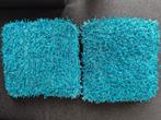 2x Profijt Meubel sierkussens lichtblauw/blauw, Ophalen of Verzenden, Zo goed als nieuw, Blauw, Vierkant
