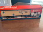 Tekno scania142 h  met koeloplegger  blom tramsport  1:50, Ophalen of Verzenden, Zo goed als nieuw, Bus of Vrachtwagen, Tekno