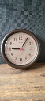 Vintage Philips quartz wandklok 1970s.goed lopend, Ophalen of Verzenden