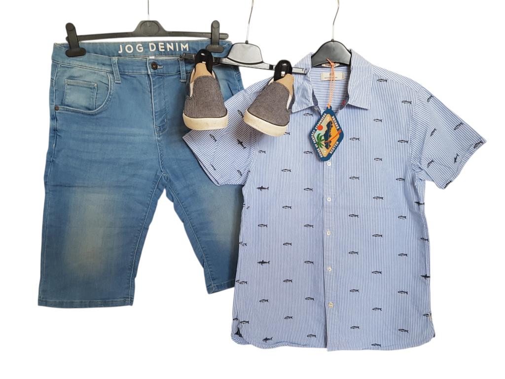 Fijne blauwe C&A jog denim short maat 176., Broek, C&A, Verzenden, Zo goed als nieuw