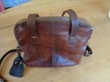 Cowboysbag leren schoudertas/handtas. beschikbaar voor biedingen