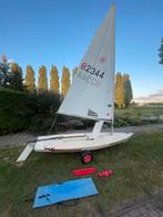 Laser zeilboot met strand trailer, Watersport en Boten, Ophalen, Gebruikt, Minder dan 15 m²