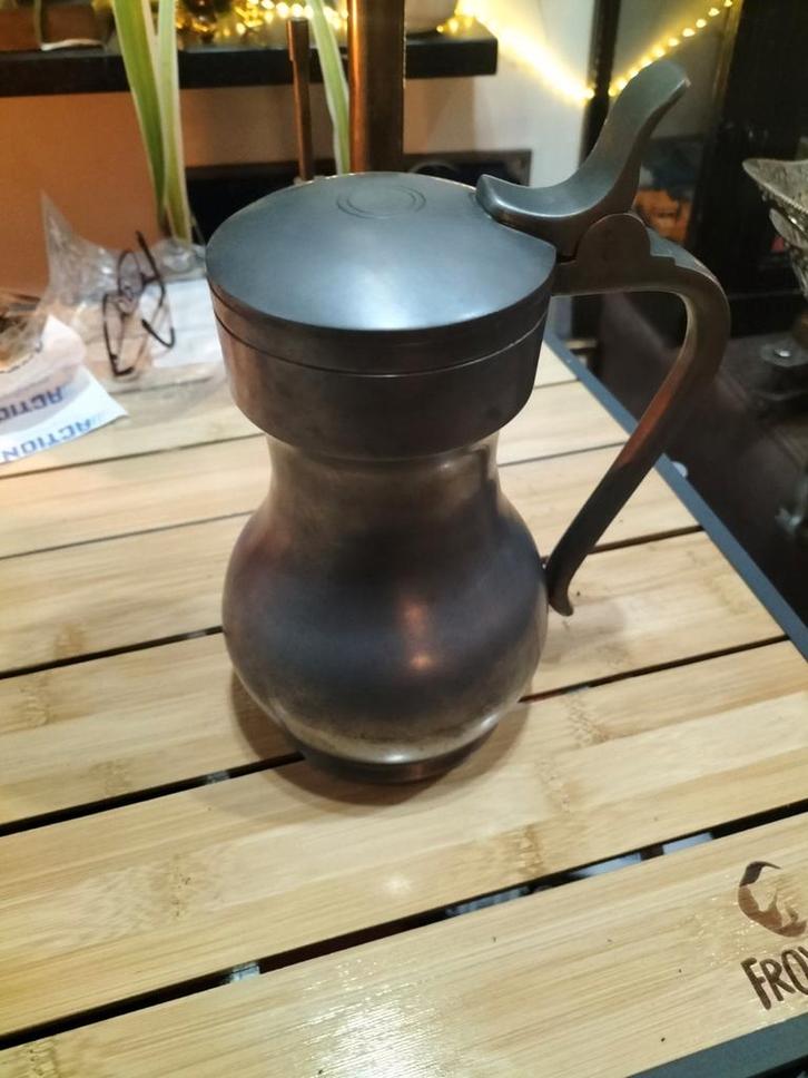 Antieke Tinnen Klepkan, Antiek en Kunst, Antiek | Tin, Ophalen of Verzenden