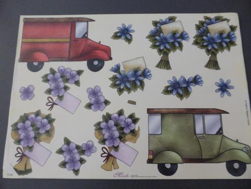 3D Knipvel 220, bloemen, Hobby en Vrije tijd, Kaarten | Zelf maken, Nieuw, Knipvel, Natuur, Ophalen of Verzenden