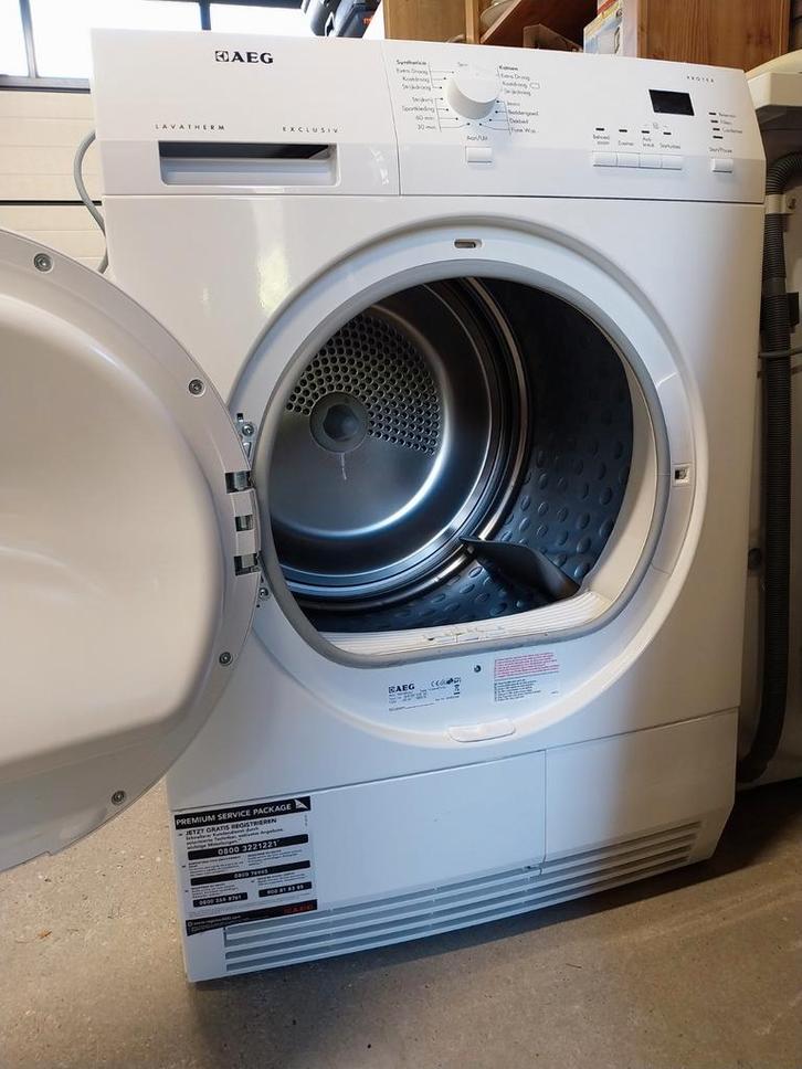 AEG Condensdroger 8kg - Goedwerkend!, Witgoed en Apparatuur, Wasdrogers, Zo goed als nieuw, Condens, Voorlader, 6 tot 8 kg, Anti-kreukfase