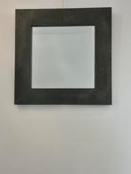 Spiegel met zinken lijst, Huis en Inrichting, Woonaccessoires | Spiegels, Ophalen, Rechthoekig, Minder dan 50 cm, Minder dan 100 cm