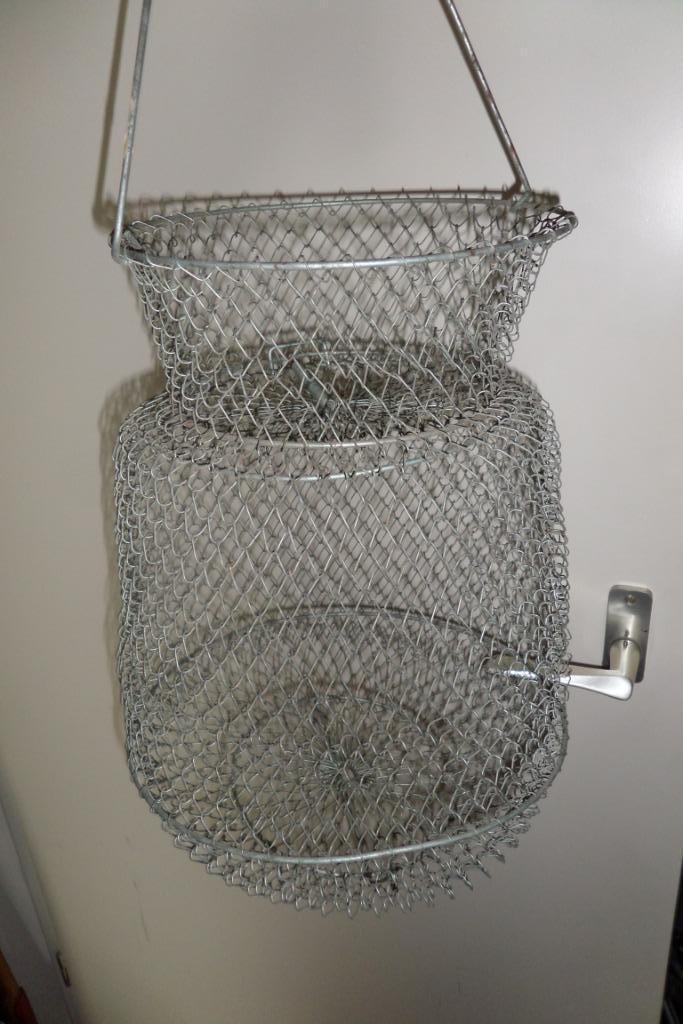 Brocante Franse draadmand - Stalen leefnet - H50cm, Antiek en Kunst, Antiek | Gereedschap en Instrumenten, Ophalen