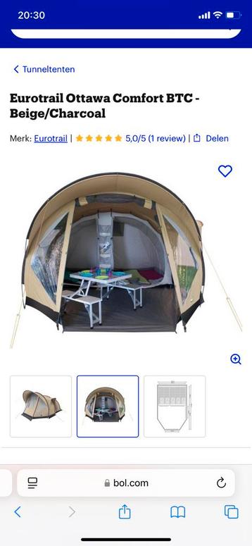 Eurotrail Ottawa comfort tent met extra’s beschikbaar voor biedingen