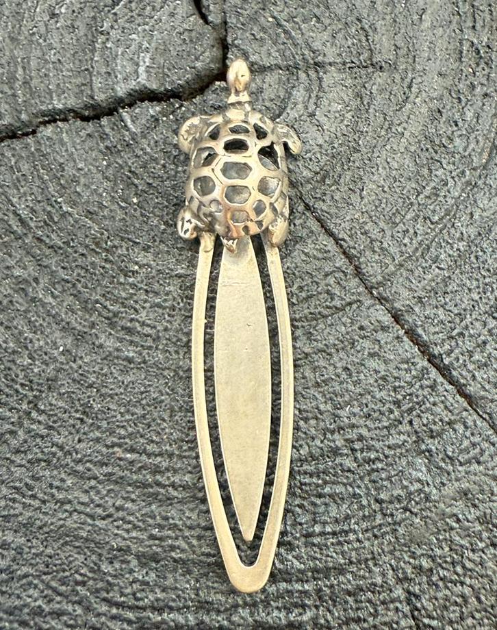 Zilveren Boekenlegger Schildpad, Antiek en Kunst, Antiek | Goud en Zilver, Ophalen of Verzenden