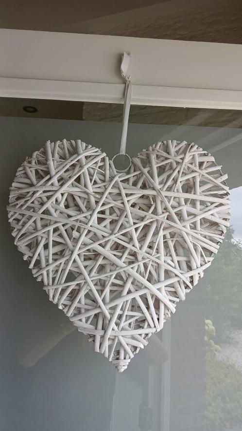 voordeur hanger landelijk rieten hart rotan krans, Huis en Inrichting, Woonaccessoires | Kransen, Nieuw, Ophalen of Verzenden