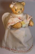 Cherished Teddies Kerst Engel met Stoffen Jurk, Ophalen of Verzenden, Zo goed als nieuw, Beeldje, Cherished Teddies