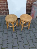 Leuke rotan Krukjes - Hoogte 46cm, Zitvlak 33cm, Ophalen, Hout