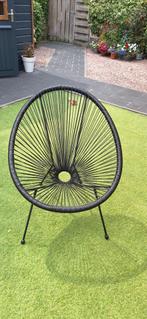 Loungestoel B72xH83xD80 zwart, Tuin en Terras, Tuinstoelen, Ophalen, Zo goed als nieuw, Kunststof