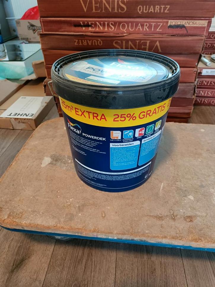 Flexa Powerdek Tex - Nieuw!, Doe-het-zelf en Verbouw, Verf, Beits en Lak, Nieuw, Verf, Minder dan 5 liter, Wit, Ophalen