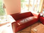 Rode leren Klippan bank. Wellicht voor student/studentenhuis, Huis en Inrichting, Ophalen, Gebruikt, Minder dan 75 cm, 150 tot 200 cm