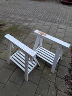 Twee witte schragen IKEA FINNVARD, Ophalen, Gebruikt, 50 tot 100 cm, 50 tot 100 cm