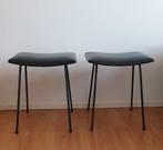 2x vintage jaren 50 fifties Kembo W.H. Gispen kruk zwart, Ophalen, Zo goed als nieuw, Staal